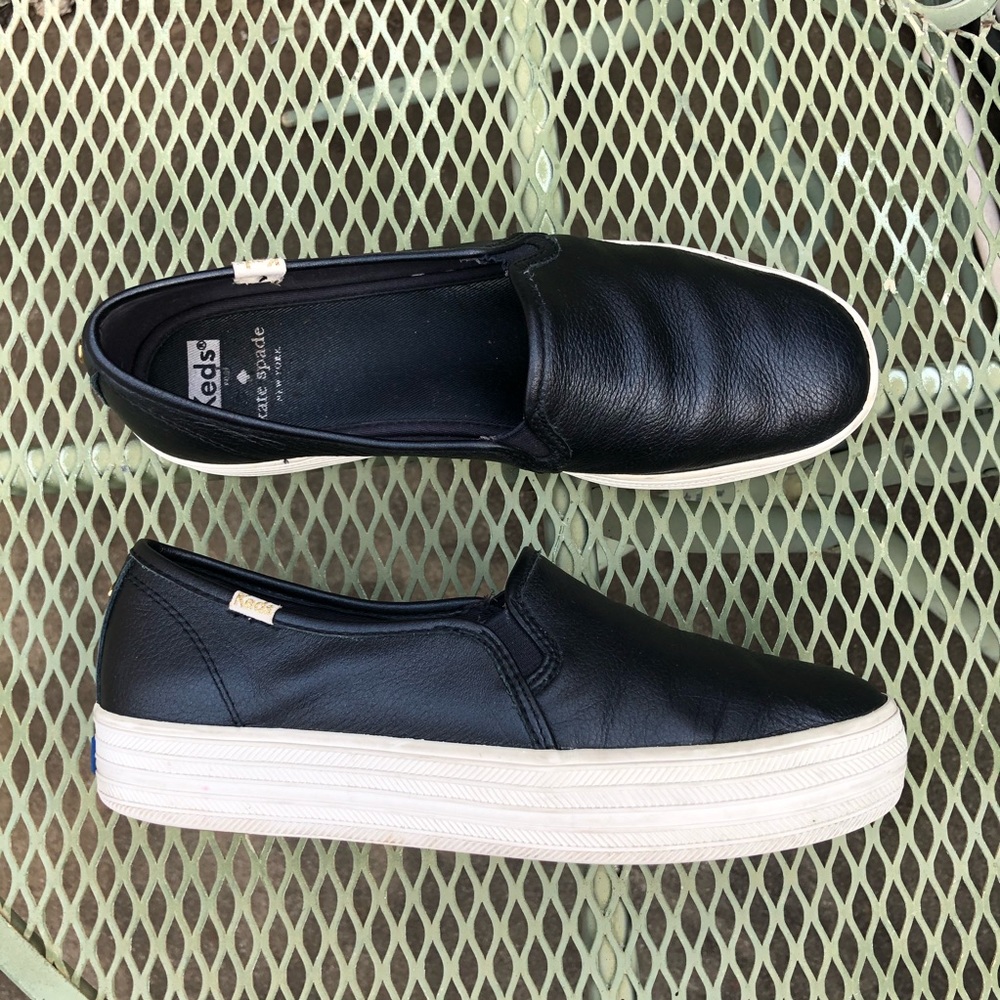 Leda x Kate Spade Tripple Decker slip on, leather
